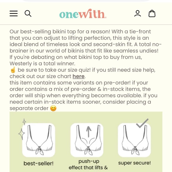 Onewith Chic Black Bikini Set - Picture 6 of 7